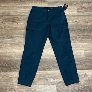 Women’s Dickie’s High Rise Fit Cargo Jogger Pants Blue Reflecting Pond Size 31